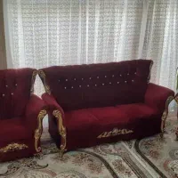 مبل راحتی ۷ نفره زرشکی|مبلمان خانگی و میز عسلی|قهدریجان, |دیوار