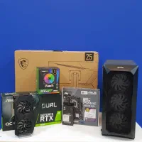 کیس گیمینگ باگرافیک rtx2060 با مانیتورگیمینگ