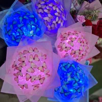 دسته پروانه های زیبا به همراه چراغ ال ای دی