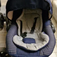 کریر سورمه ای دلیجان و پشه بند کودک