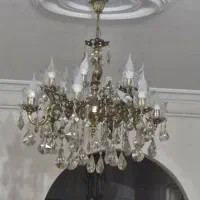 لوستر ۱۲شعله برنز|لوستر و چراغ آویز|همدان, |دیوار
