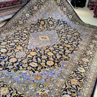 فرش دستباف ۹ متری سرمه ای کاشان دستبافت|فرش|تهران, مولوی|دیوار