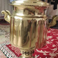 سماور زغالی برنجی قدیمی|قوری، کتری، قهوهساز دستی|سهند, |دیوار