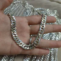 زنجیر نقره مردانه ایتالیایی کارتیه دوبل