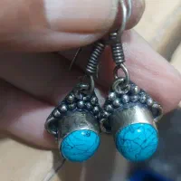 یک جفت گوشوار ورشو سنگهای روش فیروزه فروشی|بدلیجات|رفسنجان, |دیوار