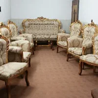 مبل استیل ۹نفره و ناهار خوری ۶ نفره .مهریز|مبلمان خانگی و میز عسلی|یزد, |دیوار