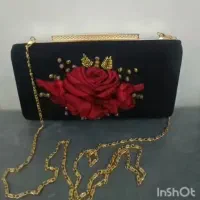 کیف مخمل مجلسی دستدوز|کیف، کفش، کمربند|مشگین شهر, |دیوار