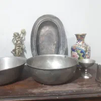 ۷تکه لوازم مسی عتیقه کلکسیونی