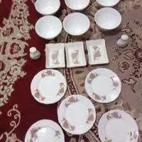 کاسه قدیمی گل سرخی