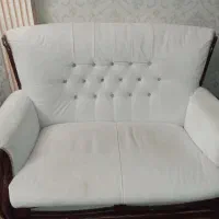 مبل هفت نفره به همراه یک جلو مبلی و یک میز عسلی|مبلمان خانگی و میز عسلی|قزوین, |دیوار