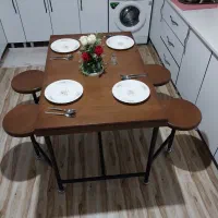 میز ناهار خوری به همراه صندلی گردون|میز و صندلی غذاخوری|وحیدیه, |دیوار