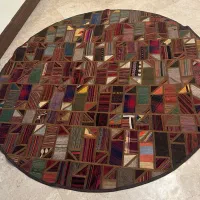 فرش گلیم  و جیر دو رو چرم جیر طرف  گلیم 2 متری