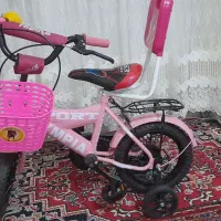 دوچرخه صورتی و نارنجی سایز ۱۲ صفر