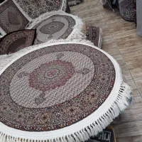 فرش ریز ماهی دایره ۱×۱ کرم ست پادری مرینوس گرد|فرش|تبریز, |دیوار
