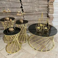 میز عسلی پذیرایی فلزی مشابه استیل ضمانت دار شرکتی