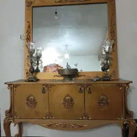 آیینه کنسول طلایی