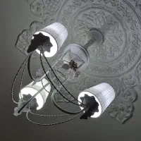 لوستر سه شعله سفید