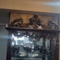 بوفه چوب گردو منبت کاری|بوفه، ویترین، کنسول|قزوین, |دیوار