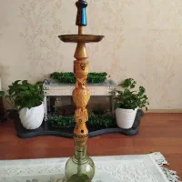دو عدد قلیان برنج و چوب|صنایع دستی و سایر لوازم تزئینی|پرند, فاز ۵|دیوار