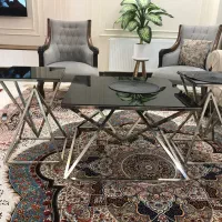 میز جلو مبلی و دو عدد عسلی فلزی رنگ ثابت|مبلمان خانگی و میز عسلی|مشهد, هفت تیر (نه دره)|دیوار