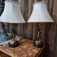 جفت آباژور برنز|چراغ خواب و آباژور|تهران, کامرانیه|دیوار