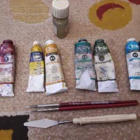 وسایل نقاشی رنگ روغن