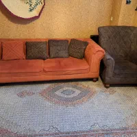 مبل چستر ۷ نفره،یک کاناپه سه نفره طوسی|مبلمان خانگی و میز عسلی|تهران, درکه|دیوار