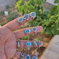 انگشتر زنانه و مردانه فیروزه نیشابور. زمرد ...|جواهرات|بیرجند, |دیوار