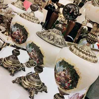 ست شمعدان سه تایی تمام برنز درباری( لیلی مجنون)|چراغ خواب و آباژور|تبریز, |دیوار