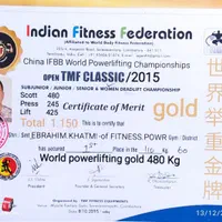 مربی بدنسازی بین‌المللی و مدال دار طلای جهان