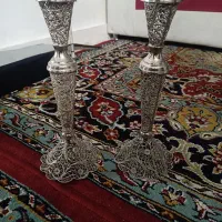 آیینه و شمعدان ملیله کاری
