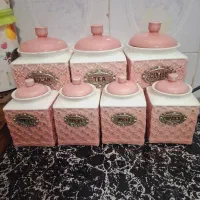 پاسماوری ۷تکه سرامیکی سالم سفیدصورتی