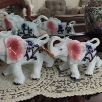 مجسمه چینی فیل سه عددی|مجسمه، تندیس، ماکت|تهران, سلسبیل جنوبی|دیوار