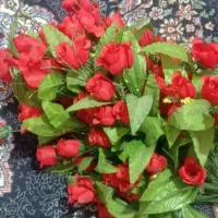 دسته گل مجلسی پارچه ای|گل مصنوعی|شیراز, سعدیه شمالی|دیوار