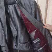 دو دست کت شلوار بع رنگ نقره ای وسیاه براق نو|لباس|تبریز, |دیوار