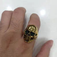 انگشتر مردانه استیل ابکاری طلا سر اسکلت|بدلیجات|شیراز, شهرک بزین|دیوار