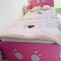 تخت نوجوان یکنفره طرح پاندا ام دی اف|تخت و سرویس خواب|رشت, گلسار|دیوار