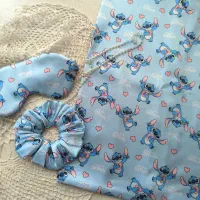 روبالشتی ساتن بهمراه اسکرانچی و چشم بند..