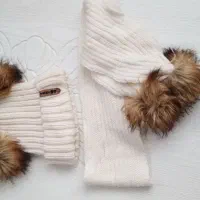 شال و کلاه طرح اسکیمو