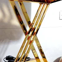 آباژور رومیزی استیل طرح کلاسیک پارچه‌ای|چراغ خواب و آباژور|تهران, شهرک ولیعصر جنوبی|دیوار