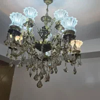 لوستر برنزی ۳ طوق سالم ۸ شعله