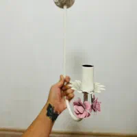 دیوار کوب تک شاخه فرفورژه