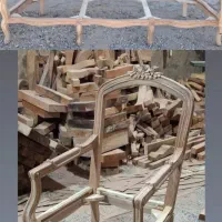 مبل .کلاف سه گل چوب گردو