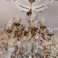 لوستر کریستالی کلاسیک، سالم و بدون نقص|لوستر و چراغ آویز|نقده, |دیوار