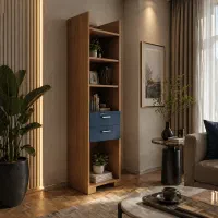 کتابخانه چوبی کشودار