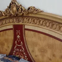 تخت سلطنتی ایتالیایی + میز کنسول و آینه+ دو پاتختی|تخت و سرویس خواب|تهران, نصرت|دیوار