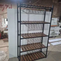 قفسه فلز و چوب