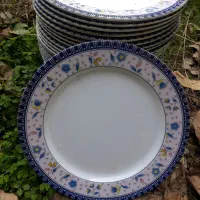 سلام ۲۸ عدد بشقاب گل آبی جدید