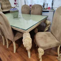 ست کامل مبلمان ۷نفره+نهارخوری+بوفه+جلو مبلی+عسلی