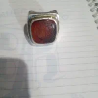 انگشتر عقیق خطی.سایز بزرگ